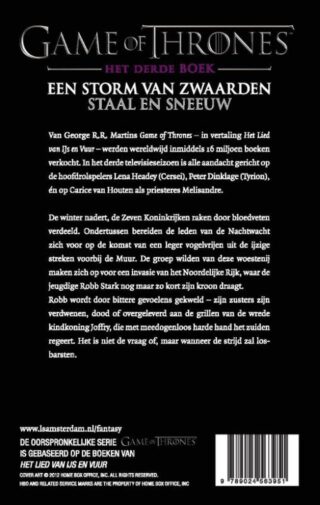 Een storm van zwaarden - achterkant