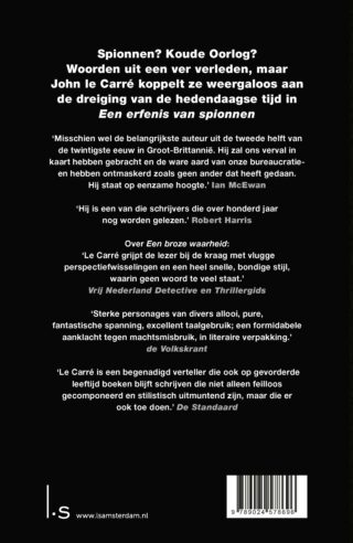Een Erfenis van spionnen - achterkant